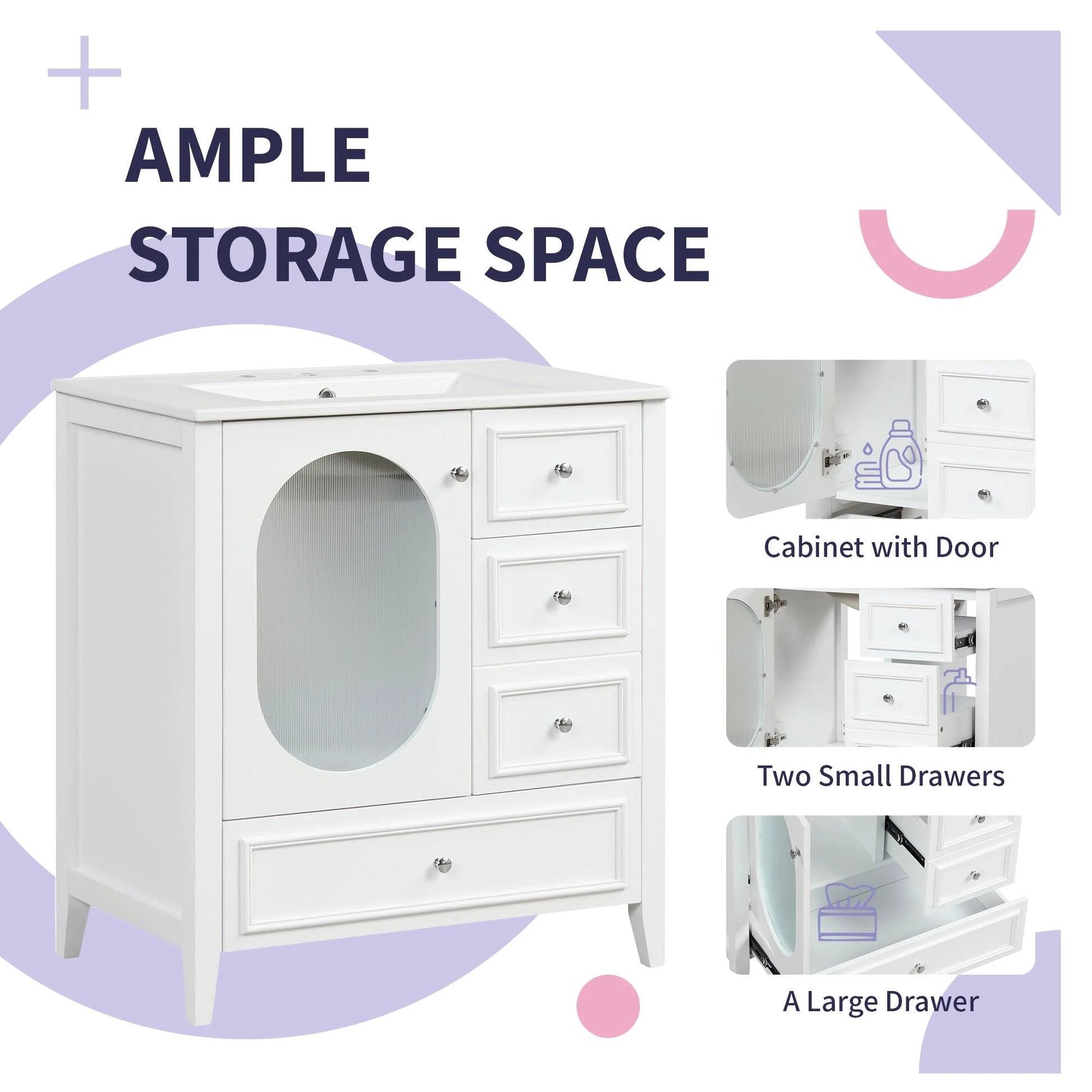 30" Bathroom Vanity with Sink by eprolo