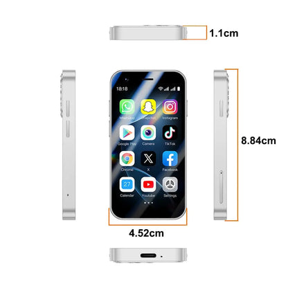 SOYES A17 mini smartphone, silver, 3.0-inch Android 8.1, 2GB RAM, 16GB ROM, dual SIM