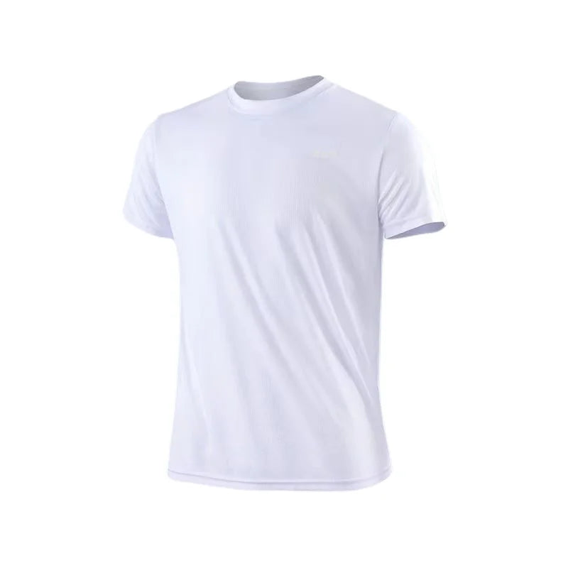 Men's Quick Dry T-Shirt in white; lightweight, breathable activewear tee designed for performance and all-day comfort.