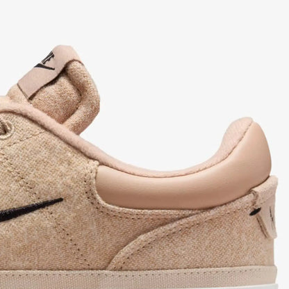 Nike Court Legacy Lift women's beige suede sneakers with black swoosh