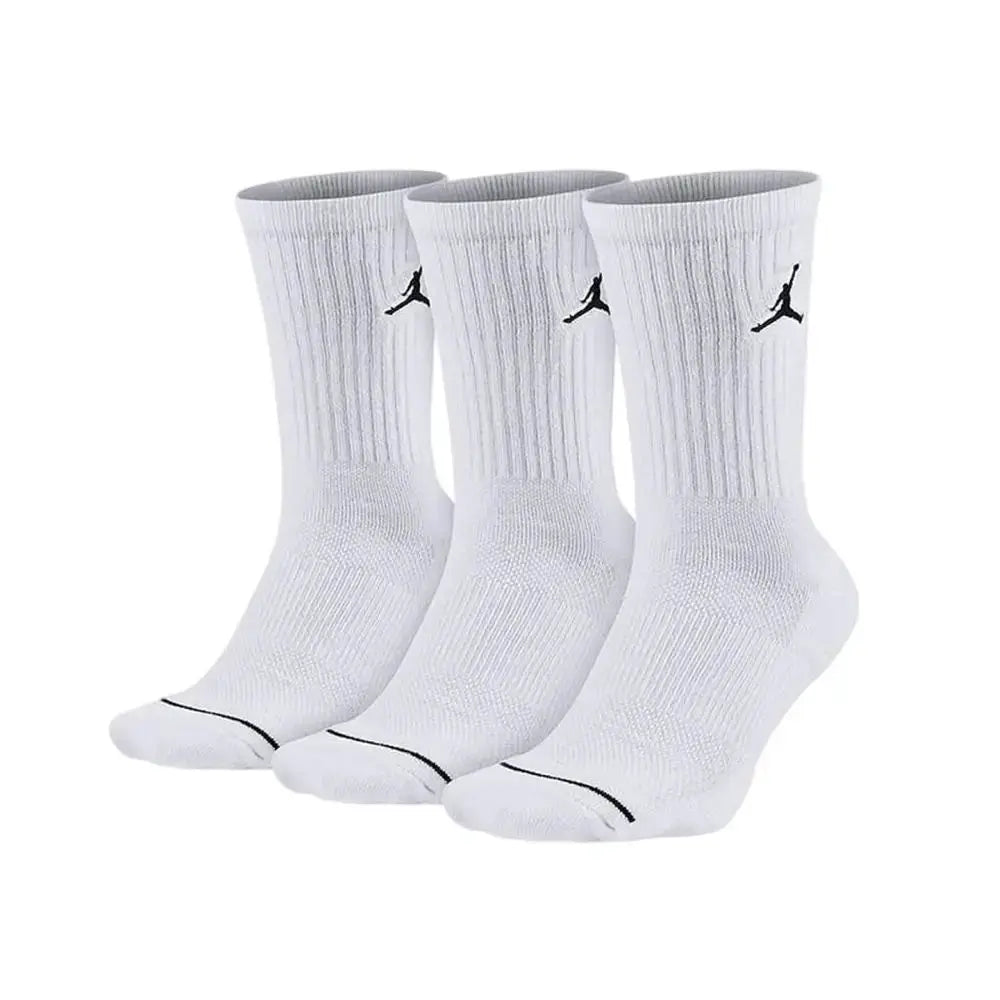 Nike Everyday Crew white 3-pack unisex basketball socks with Jumpman logo