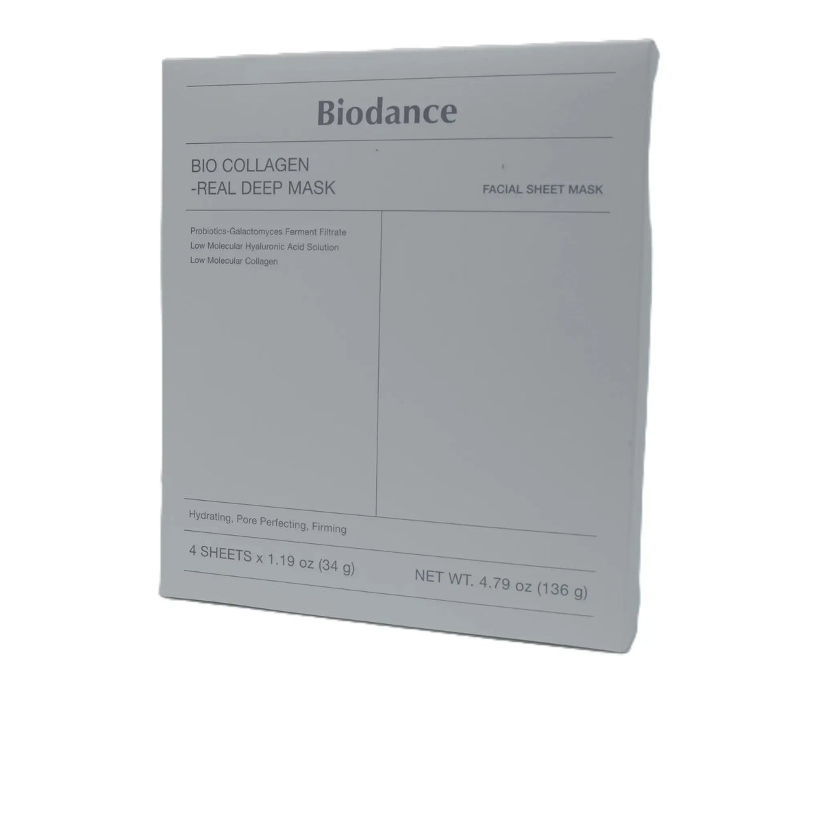 Biodance Bio Collagen Real Deep Mask facial sheet mask, 4 x 34 g.