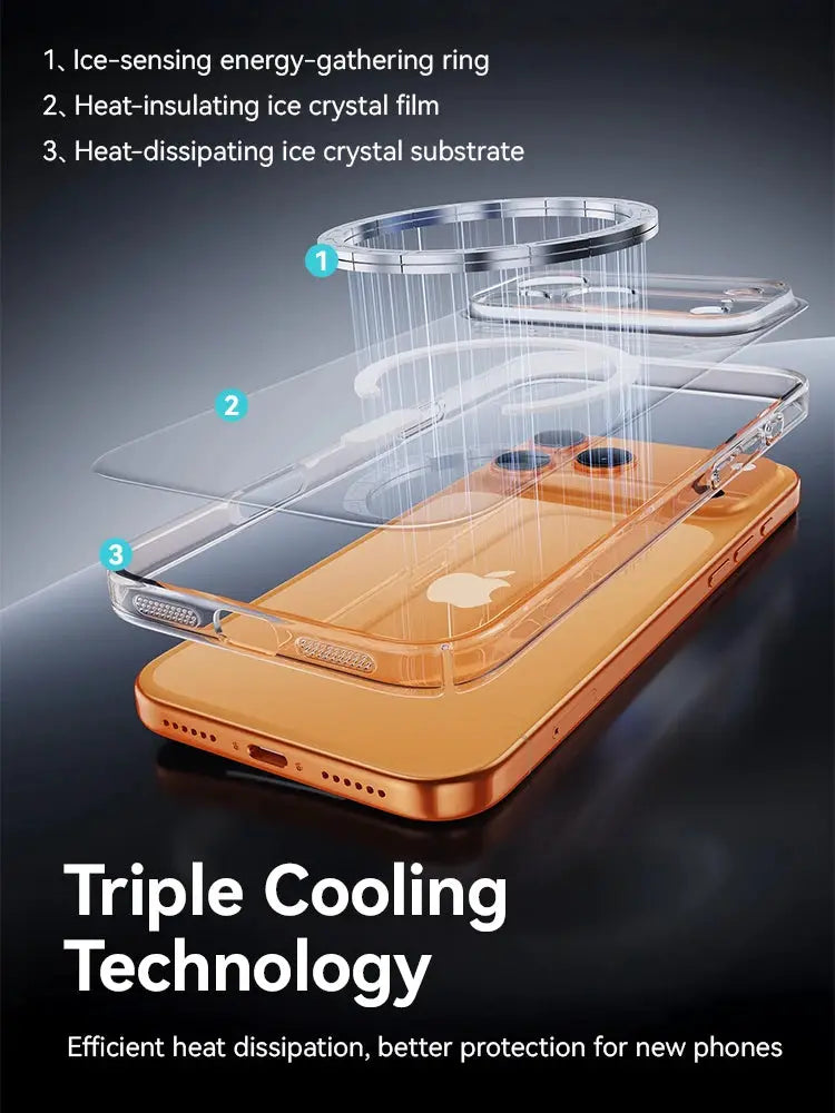 Joyroom transparent magnetic case for iPhone 18 Pro Max with triple cooling technology