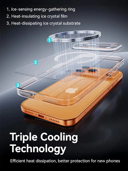 Joyroom transparent magnetic case for iPhone 18 Pro Max with triple cooling technology