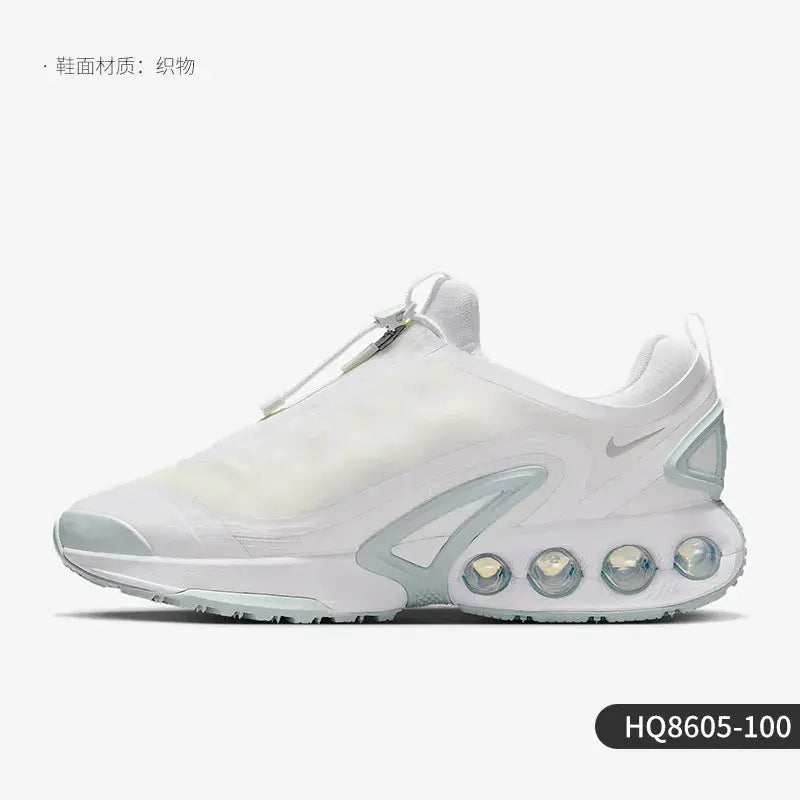 Nike Air Max Dn Roam men's low-cut sneakers, white with teal accents and visible air sole units