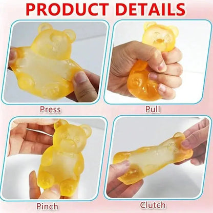 NEEDOH Soft Gummy Bear Fidget Squeeze Toy by PrimeCanada.Store, yellow sensory accessory.