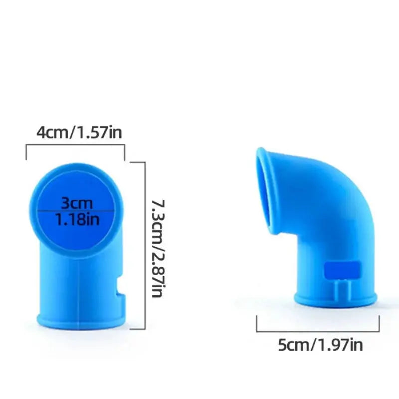 2 blue silicone pressure cooker exhaust valve parts (straight pipe and elbow), PrimeCanada.Store