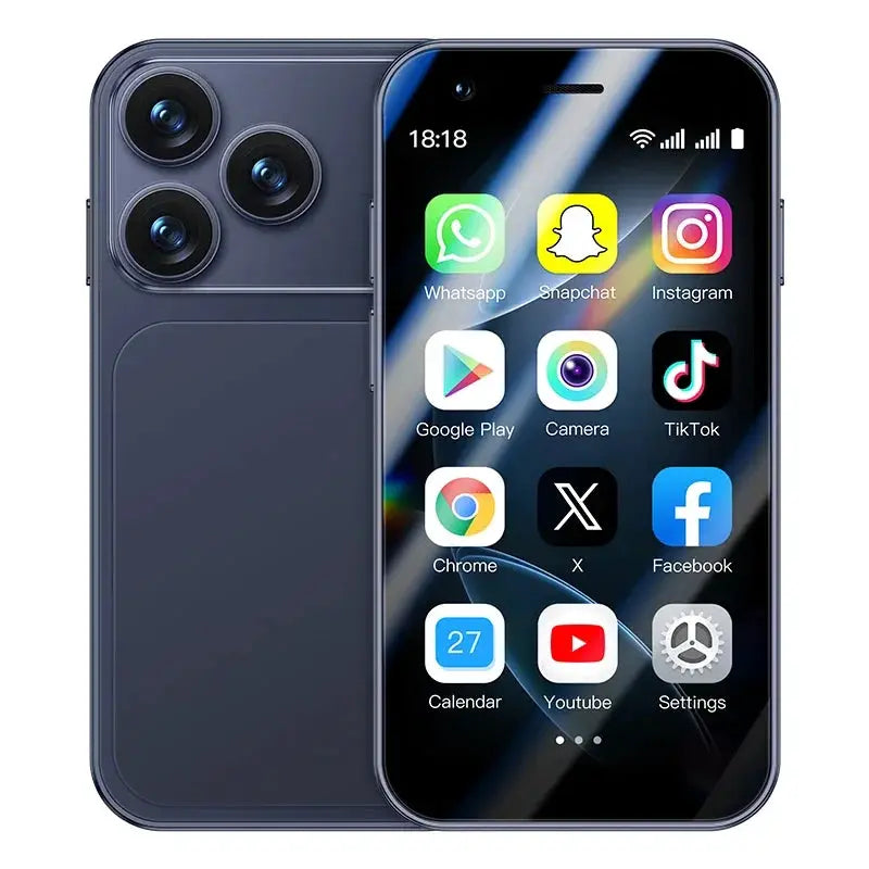 ONEMYTH A17 Mini Android 8.1 smartphone, blue-gray, 3.0 inch, 2GB RAM, 16GB ROM, dual SIM, Play Store