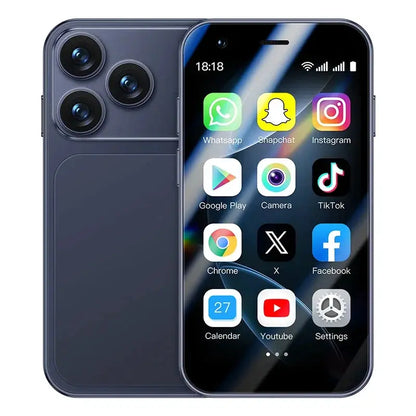 ONEMYTH A17 Mini Android 8.1 smartphone, blue-gray, 3.0 inch, 2GB RAM, 16GB ROM, dual SIM, Play Store