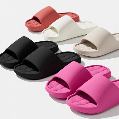 Unisex slide sandals; 6 color options, lightweight non-slip beach footwear.