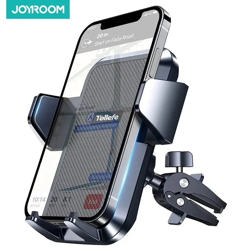 Joyroom car phone holder with air vent mount; supports large phones and thick cases, PrimeCanada.Store.