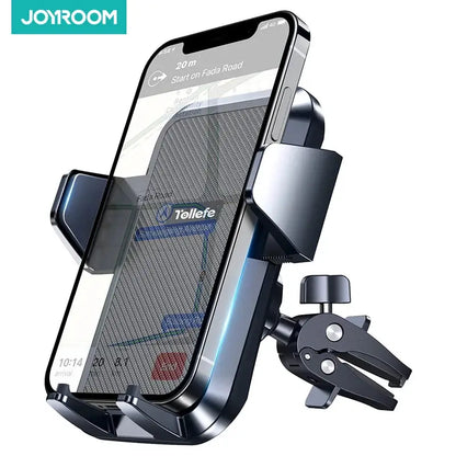 Joyroom car phone holder with air vent mount; supports large phones and thick cases, PrimeCanada.Store.