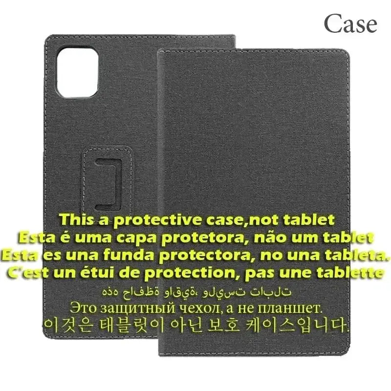 Black tablet case with camera cutout and card slot