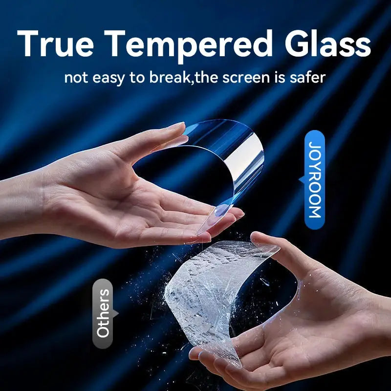 Joyroom true tempered glass screen protector for iPhone, clear full-screen protection