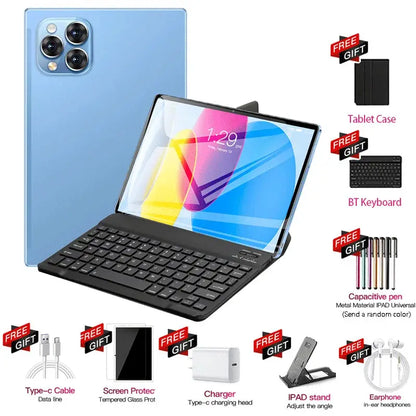 Pad 15 Pro 11-Inch Android tablet with blue back and keyboard case