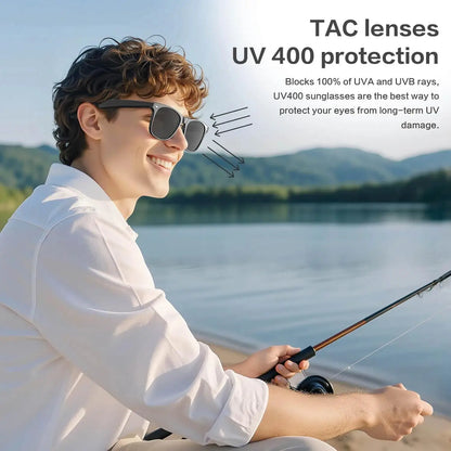 Real Time AI Translation Glasses with Camera, dark frame smart glasses