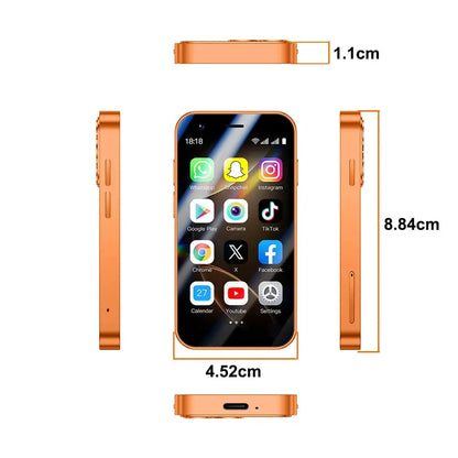 SOYES A17 orange mini Android smartphone with a 3.0-inch display