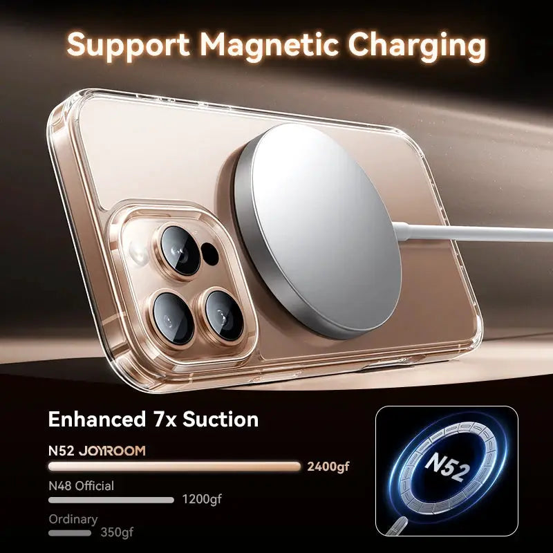 Joyroom magnetic matte case for iPhone 17 Pro Max, transparent with MagSafe charging support