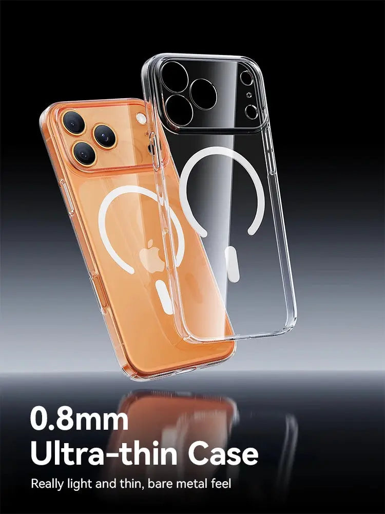 Joyroom magnetic clear case for iPhone 18 Pro Max; ultra-thin 0.8mm anti-yellow transparent cover