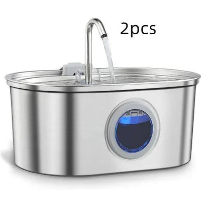 Water Feeder Stainless Steel Pet Water Dispenser by AdTec, 2pcs set