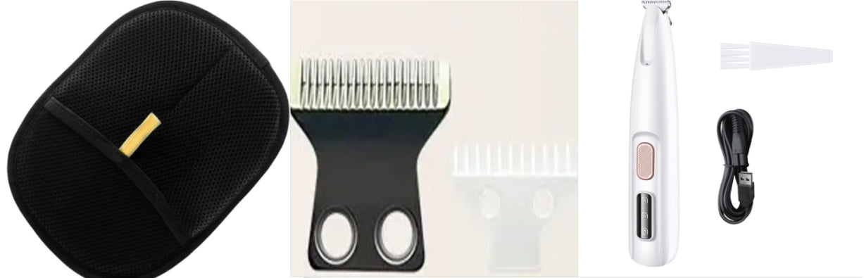 Recortador de patas para perros con luz LED, totalmente impermeable, con pantalla LED, cuchilla ancha