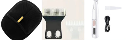 Recortador de patas para perros con luz LED, totalmente impermeable, con pantalla LED, cuchilla ancha