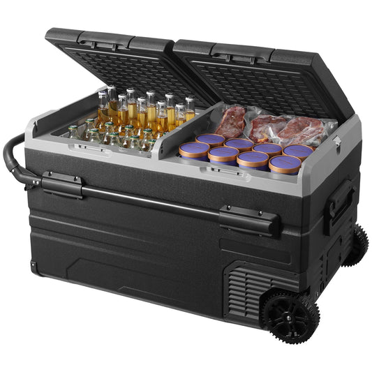 Réfrigérateur Congélateur Portable de Voiture à Compresseur 115 L Double Zone