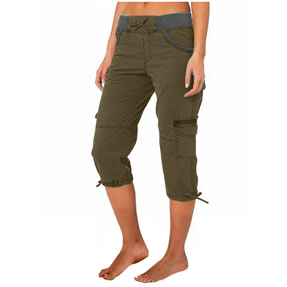 A-line Loose Wide-leg Adjustable Pants