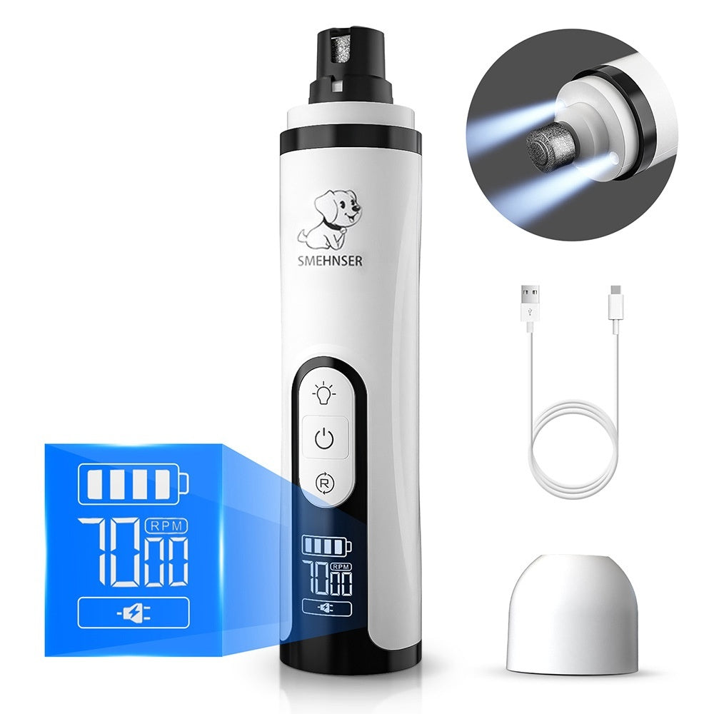 Pet Automatic Nail Piercing Device 3-speed LED Electric