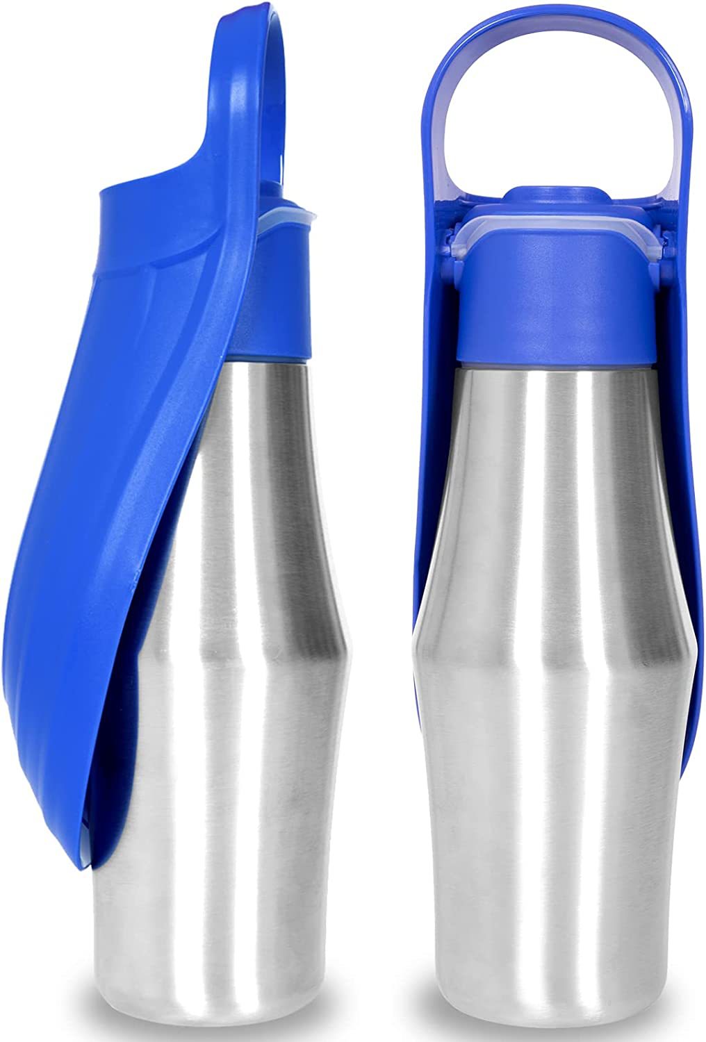 Botella de agua portátil para mascotas, de silicona suave, con diseño de hojas, ideal para viajes al aire libre.
