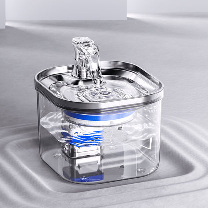 Distributeur d'eau intelligent à circulation automatique en acier inoxydable pour chiens et chats, fontaine pour animaux de compagnie