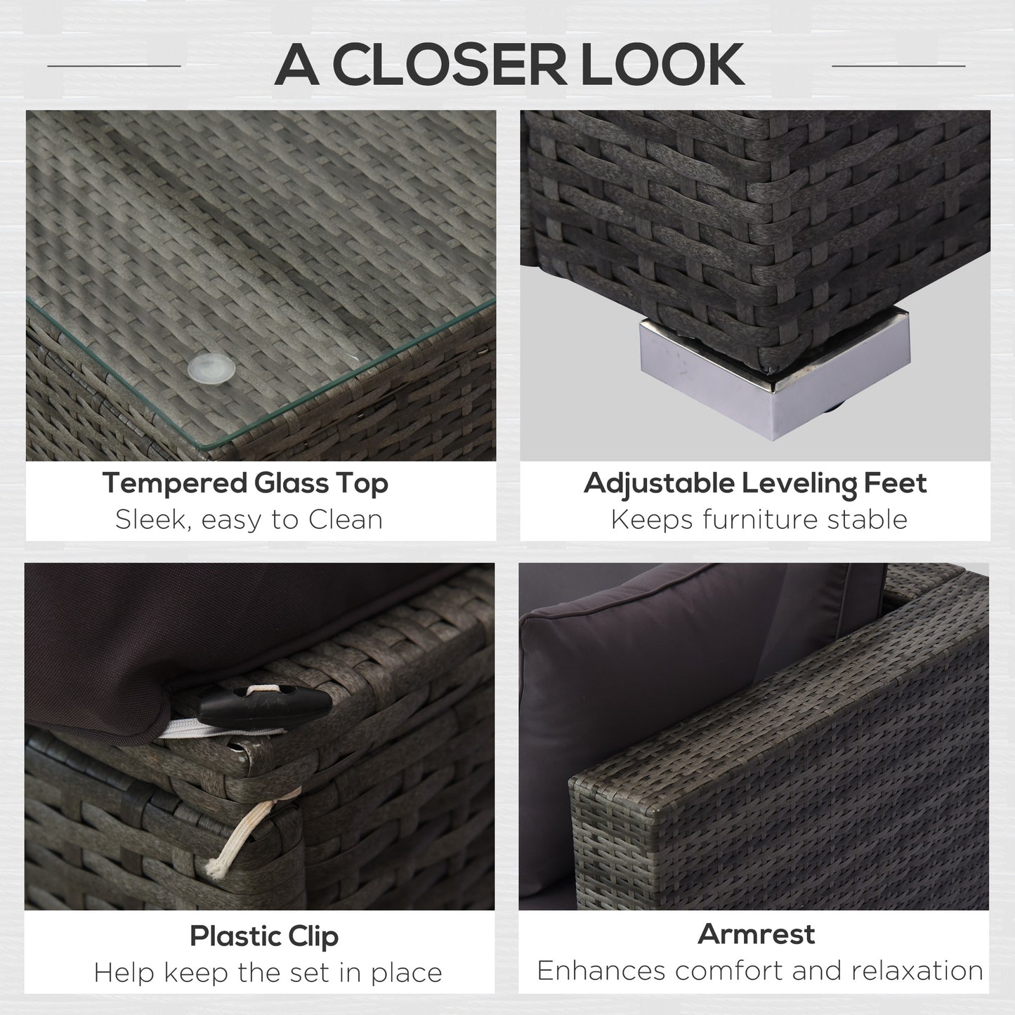 Meuble sectionnel d'extérieur 5 pièces