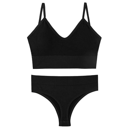 Ropa interior femenina Sujetador push-up de pecho pequeño, fino, inalámbrico, talla grande, chaleco deportivo, tirantes, copa triangular francesa