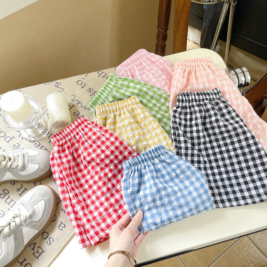 Short polyvalent en treillis pour filles - style mode