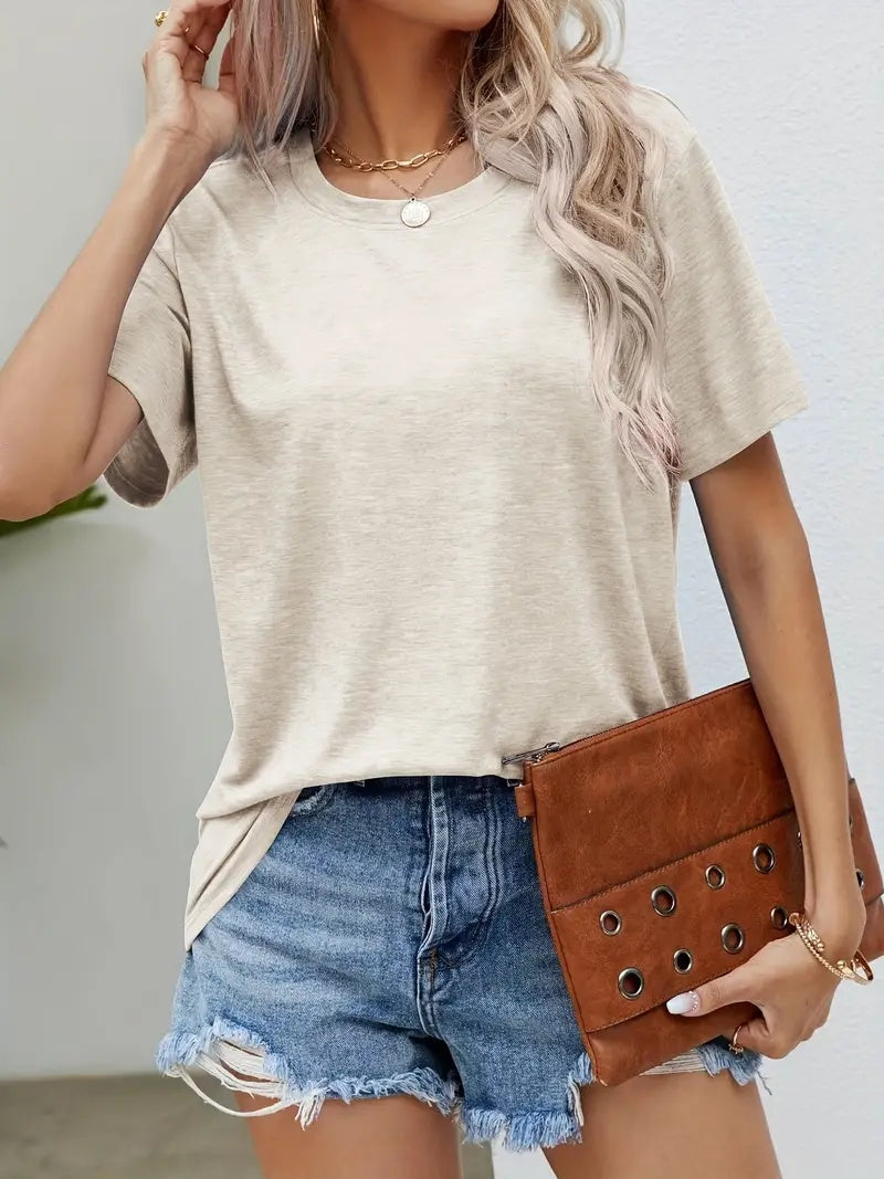 Camiseta de color liso para mujer