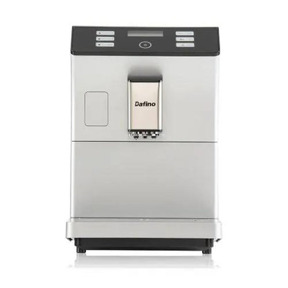 Super Automatic Espresso & Coffee Machine by Dafino, silver with black control panel and built-in portafilter