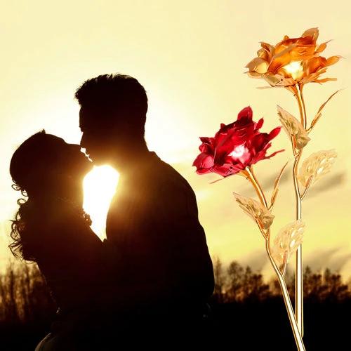 24K Foil Plated Red Rose Valentine's Day Gift by JeansDenim.Store