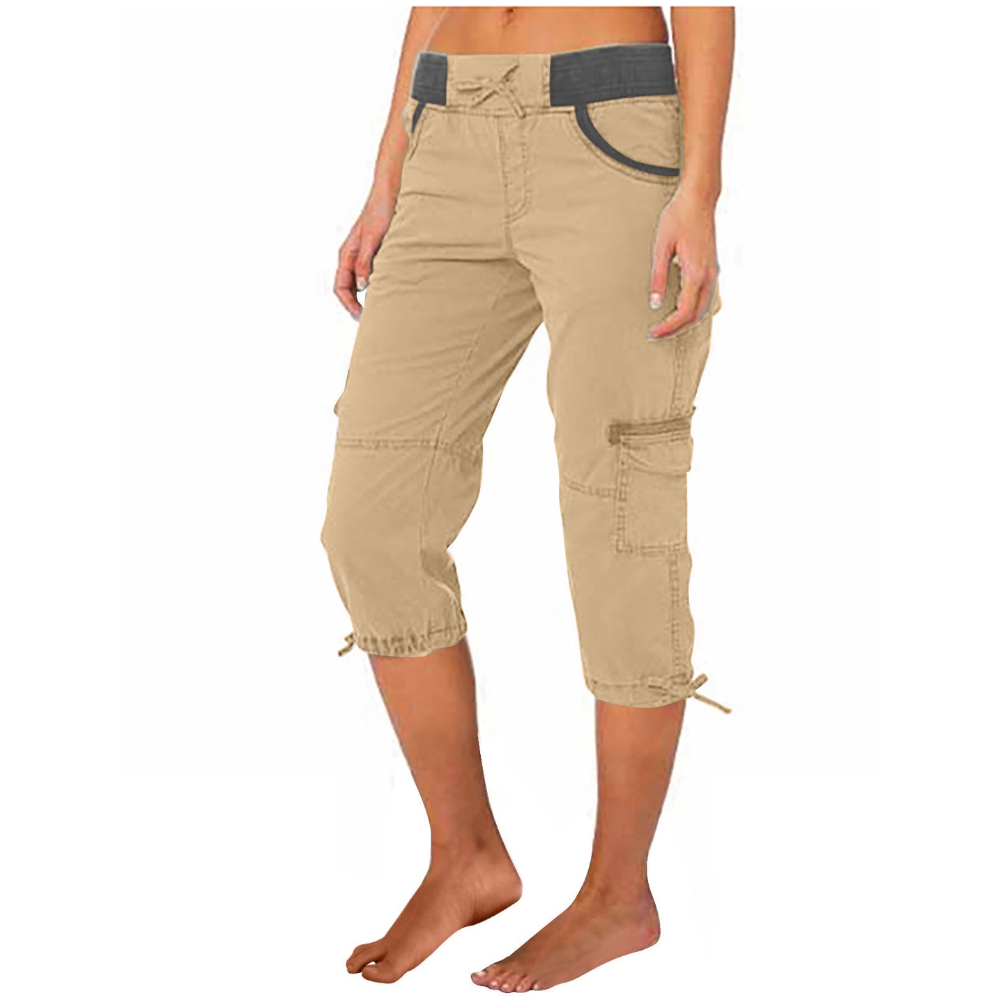 A-line Loose Wide-leg Adjustable Pants