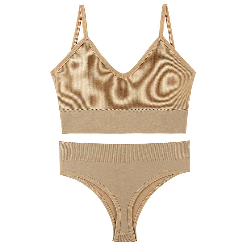 Ropa interior femenina Sujetador push-up de pecho pequeño, fino, inalámbrico, talla grande, chaleco deportivo, tirantes, copa triangular francesa