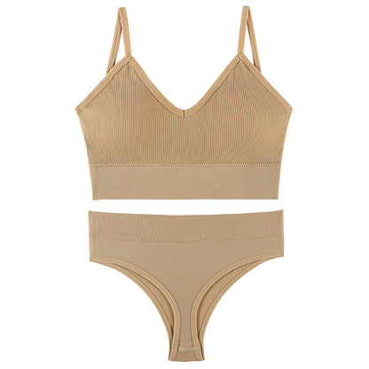 Ropa interior femenina Sujetador push-up de pecho pequeño, fino, inalámbrico, talla grande, chaleco deportivo, tirantes, copa triangular francesa