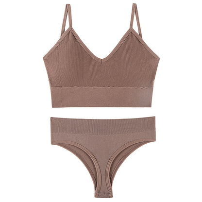 Ropa interior femenina Sujetador push-up de pecho pequeño, fino, inalámbrico, talla grande, chaleco deportivo, tirantes, copa triangular francesa