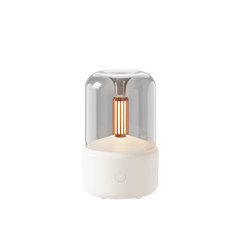 Humidificador Luz Ambiente Difusor de Aroma Luz de Vela Portátil
