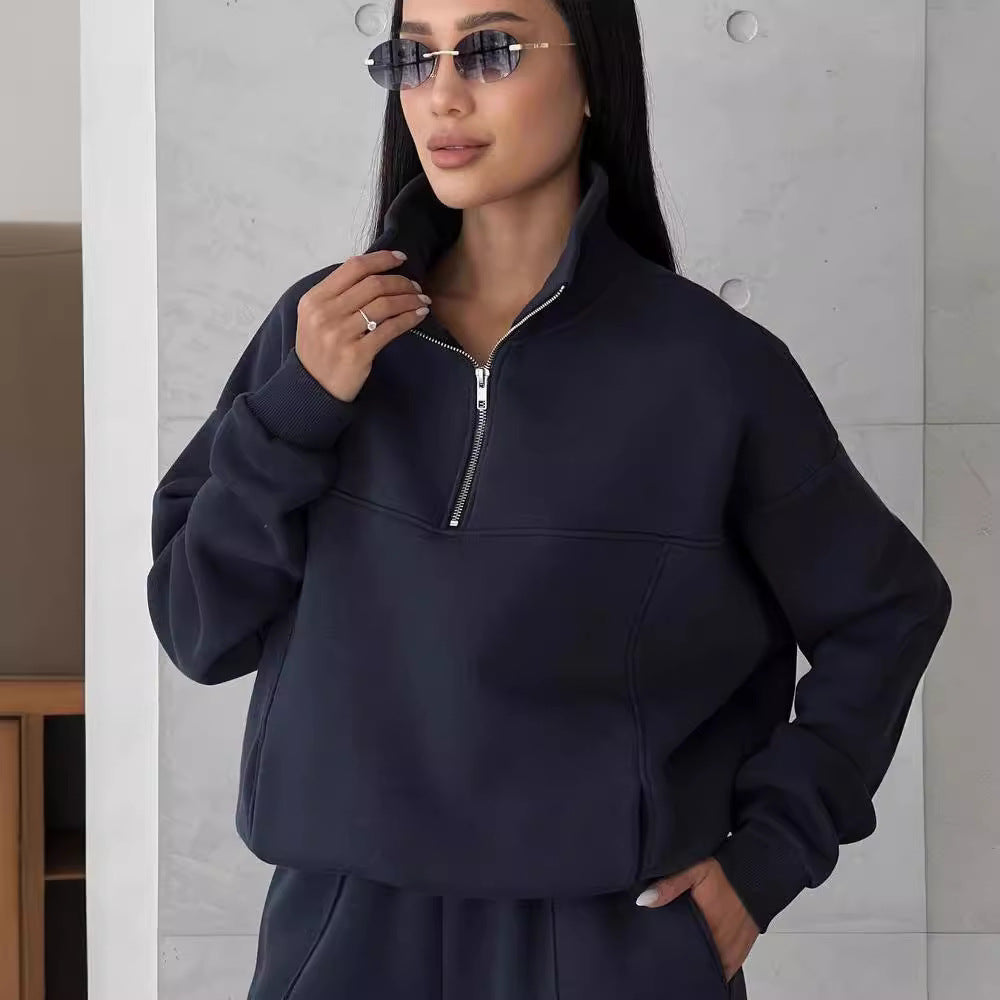 Conjunto deportivo de dos piezas para mujer estilo Y2K, jogging de invierno, abrigo con cremallera, pantalones casuales, chándal de otoño, chaqueta de moda con contraste, conjunto de ropa deportiva.