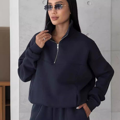 Conjunto deportivo de dos piezas para mujer estilo Y2K, jogging de invierno, abrigo con cremallera, pantalones casuales, chándal de otoño, chaqueta de moda con contraste, conjunto de ropa deportiva.