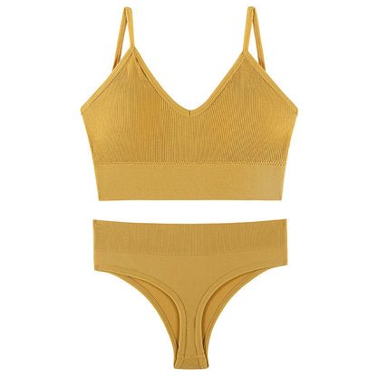 Ropa interior femenina Sujetador push-up de pecho pequeño, fino, inalámbrico, talla grande, chaleco deportivo, tirantes, copa triangular francesa