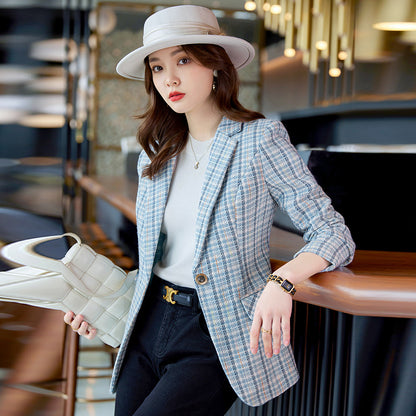 Manteau long femme décontracté à carreaux style western pour l'automne