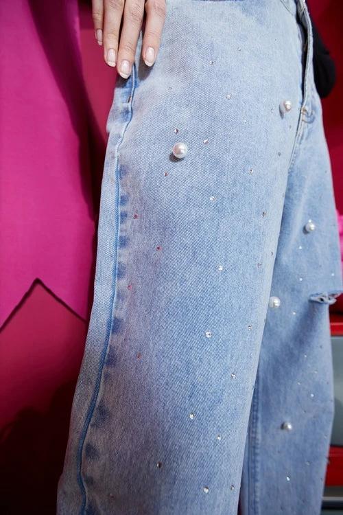 Solid High Waist Washed Casual Denim Jeans Woman,Spring ELF Pure by JeansDenim.Store