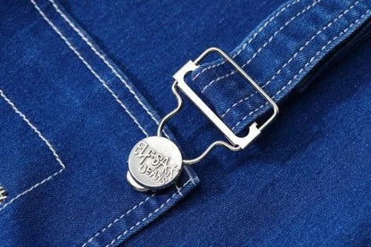 Cartoon Applique Casual Women Overall Denim Jeans,Winter High Waist by JeansDenim.Store